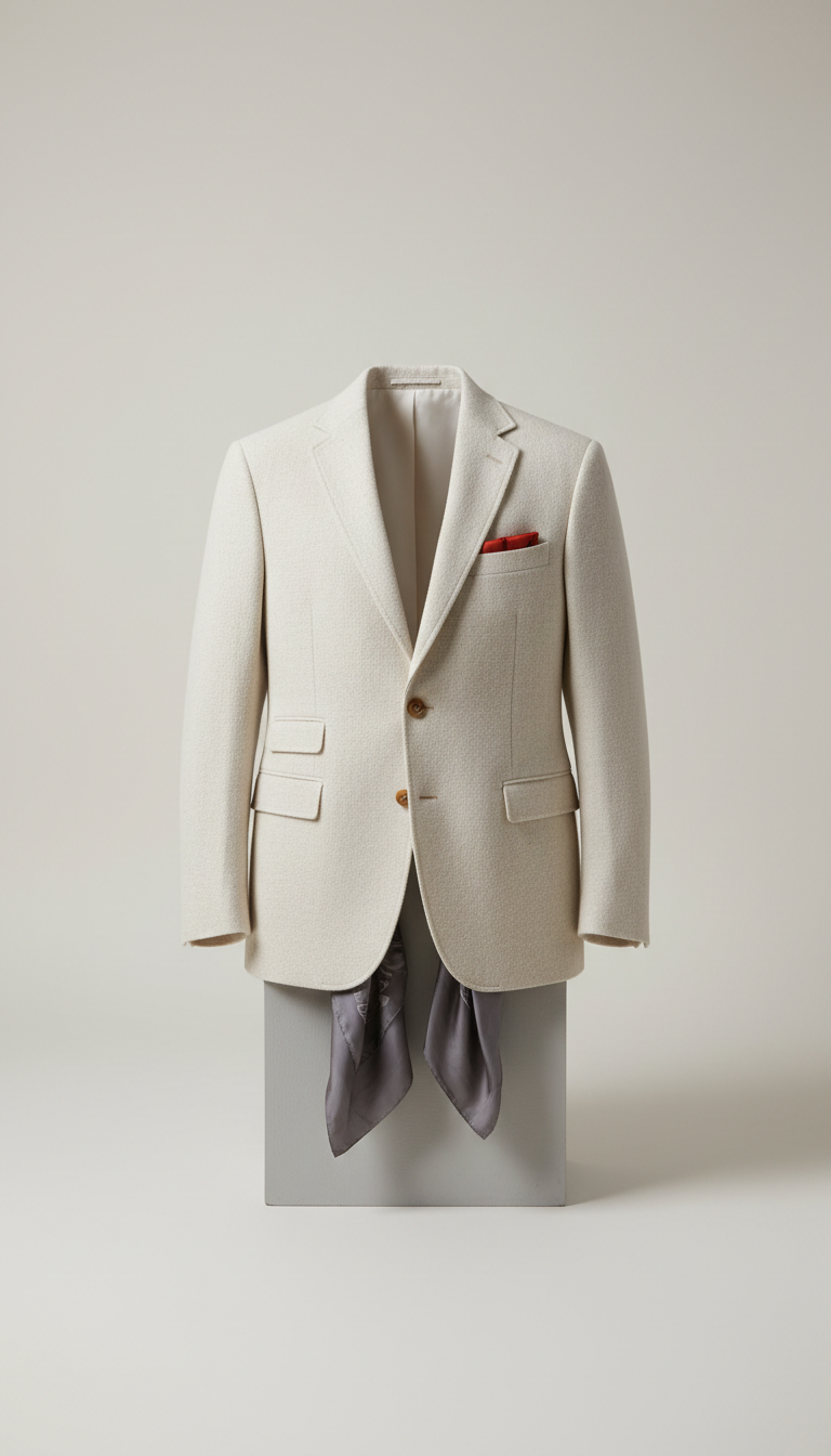 Handcrafted wool tailored blazer